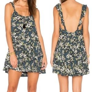 Free People Dear You Mini Dress in Blue Combo M